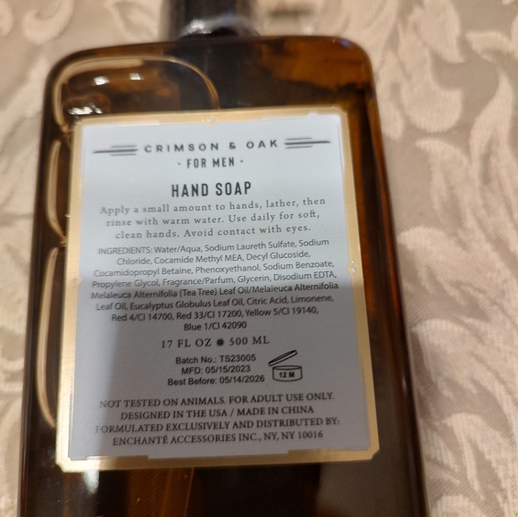 🍂 NIP Men's Eucalyptus & Cedar Body Prescriptions Men's Hand Soap - Large 17 Oz - Picture 3 of 11